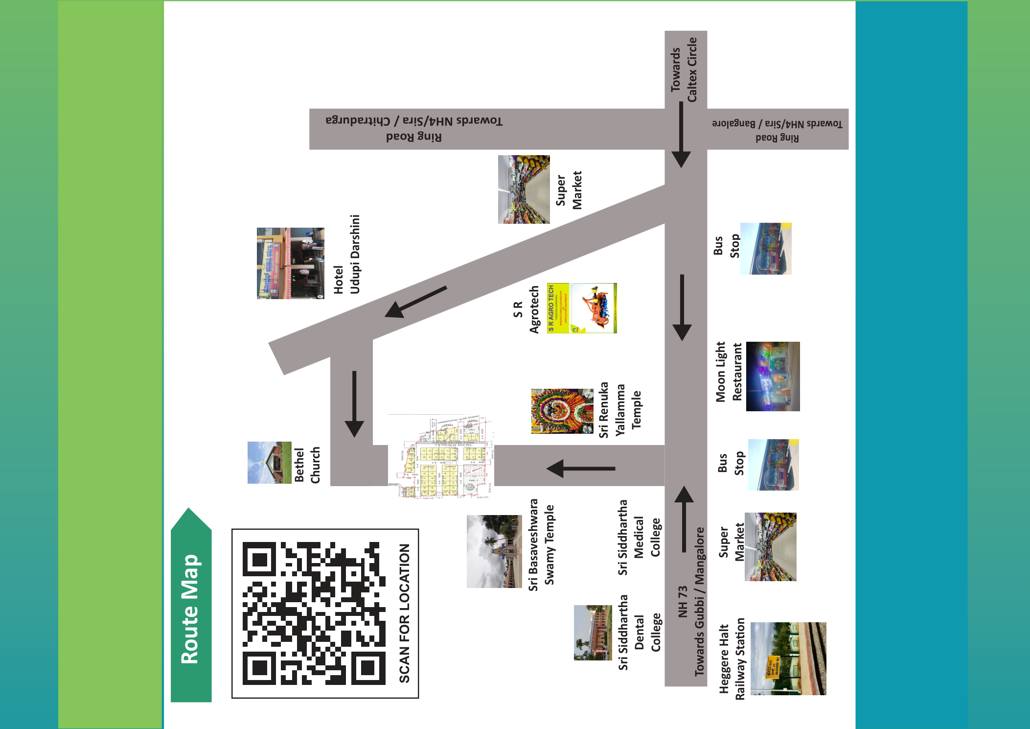 Benaka Layout route map supplied by Shree Ventures